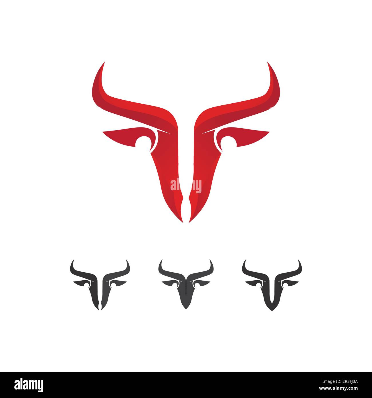 Bull and buffalo head cow animal mascot logo design vector for sport ...