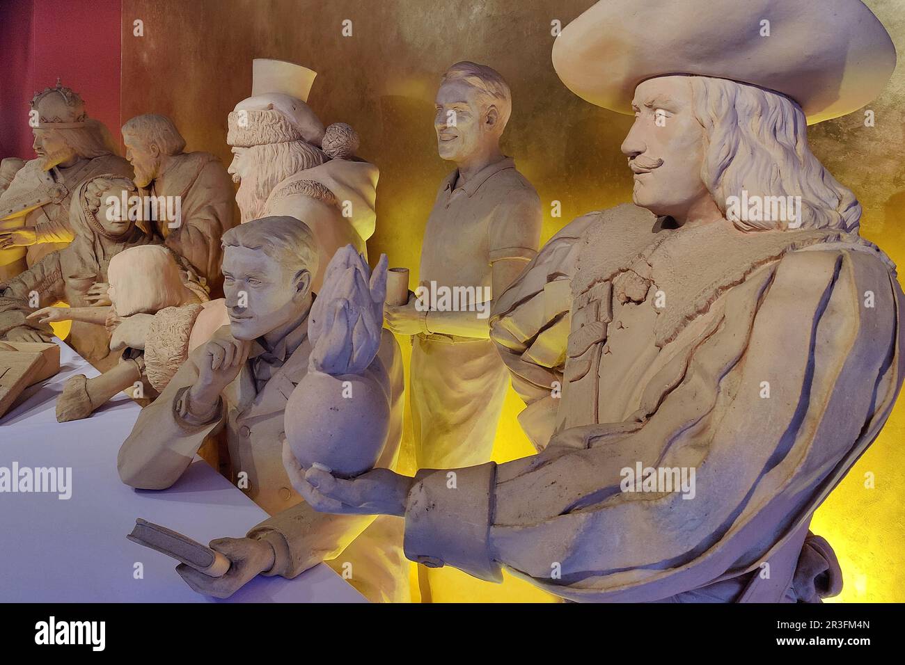 Historical figures made of marzipan, Niederegger Marzipan Museum, Luebeck, Germany, Europe Stock Photo