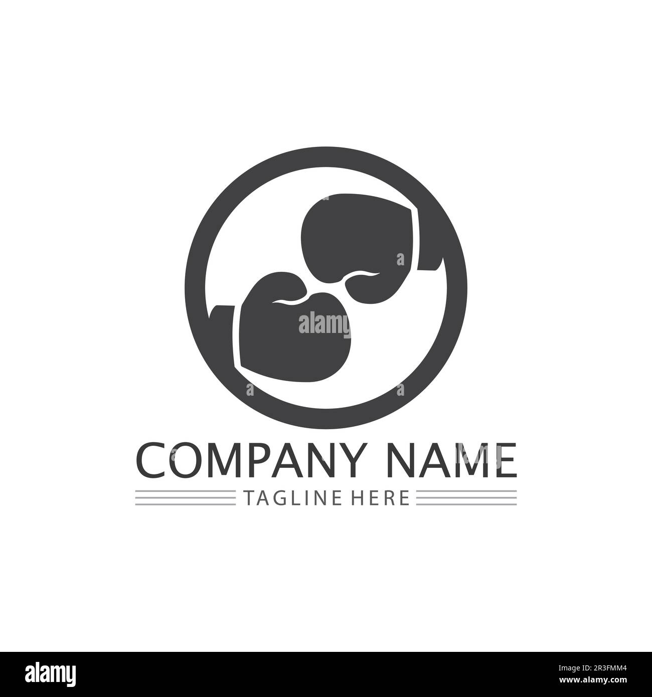 Boxing icon set and boxer design illustration symbol of fighter Stock ...