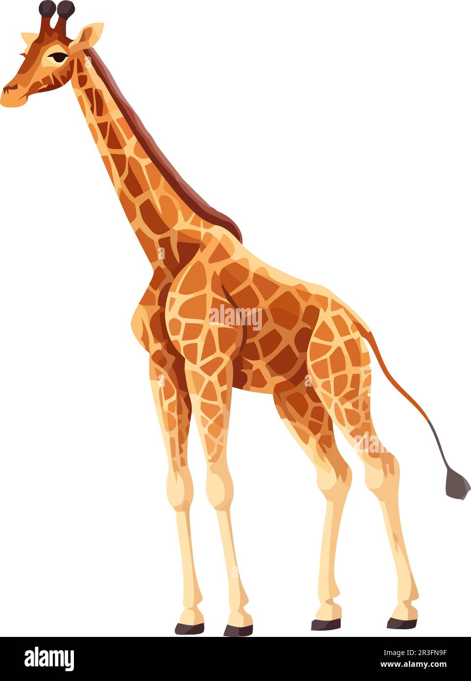 Cute giraffe standing animal Stock Vector Image & Art - Alamy