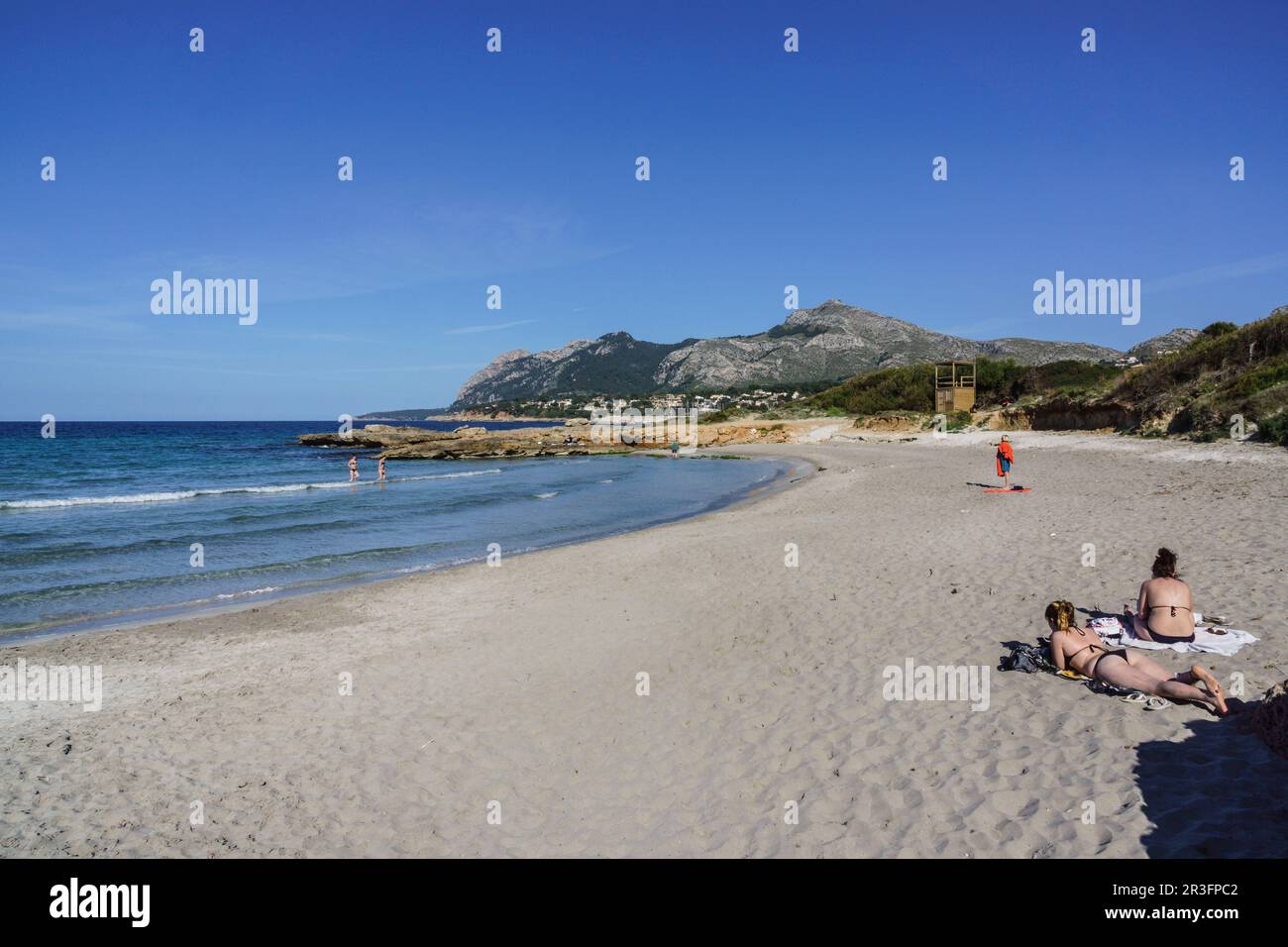 playa de Sant Joan, Alcudia,Mallorca, islas baleares, Spain. Stock Photo