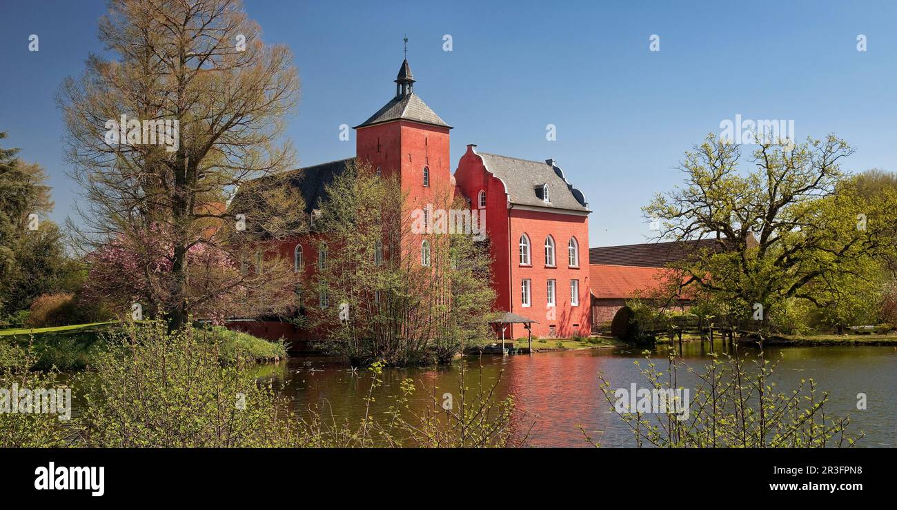 Bloemersheim Castle, Neukirchen-Vluyn, Lower Rhine, North Rhine-Westphalia, Germany, Europe Stock Photo