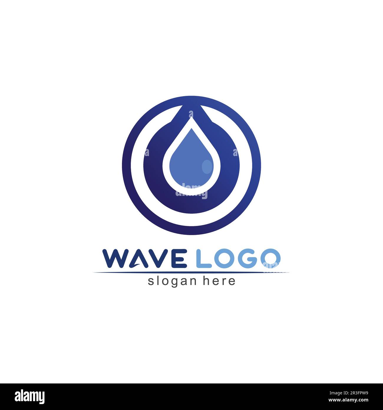 Water wave icon vector illustration design logo Stock Vector