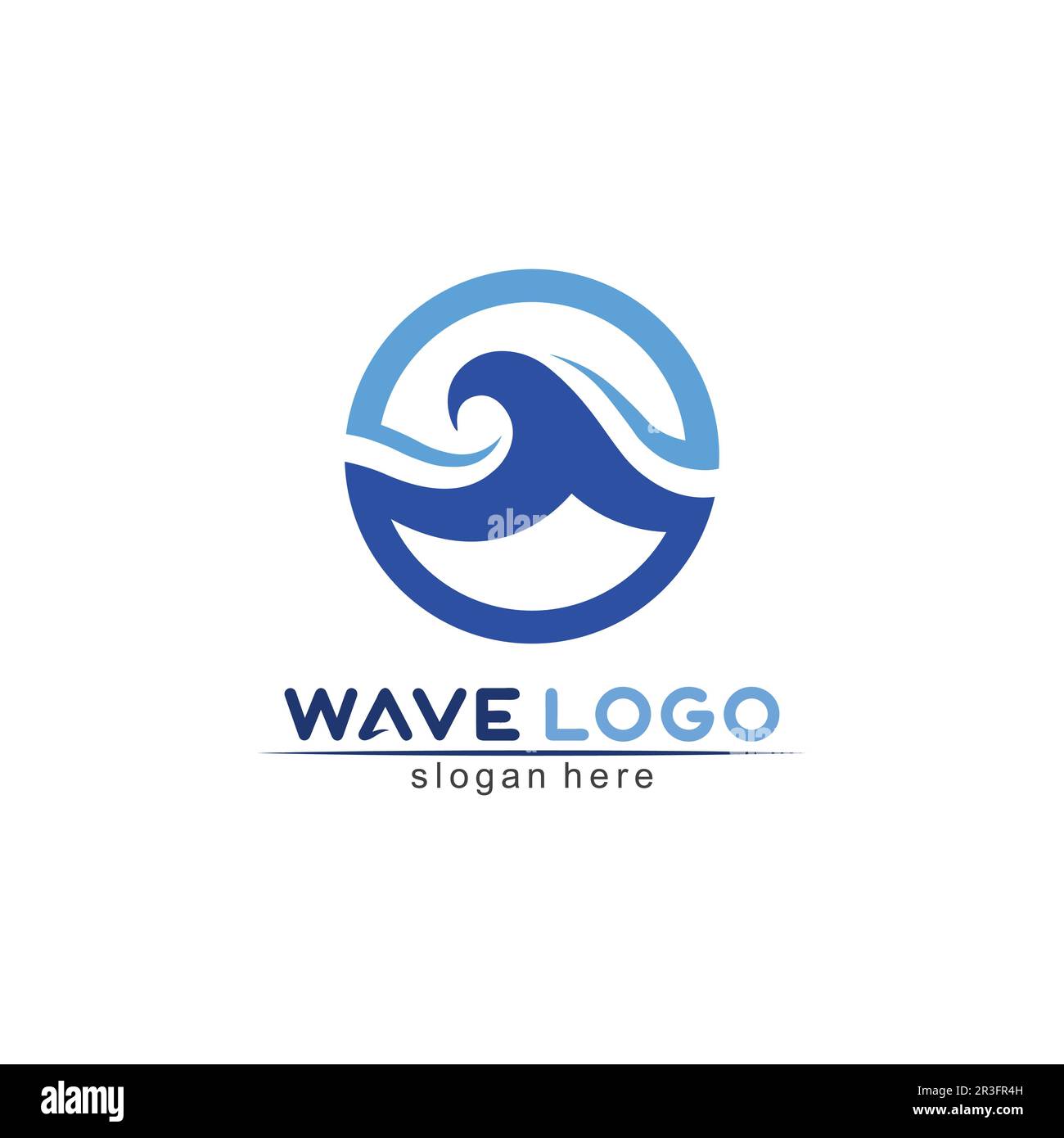 Water wave icon vector illustration design logo Stock Vector
