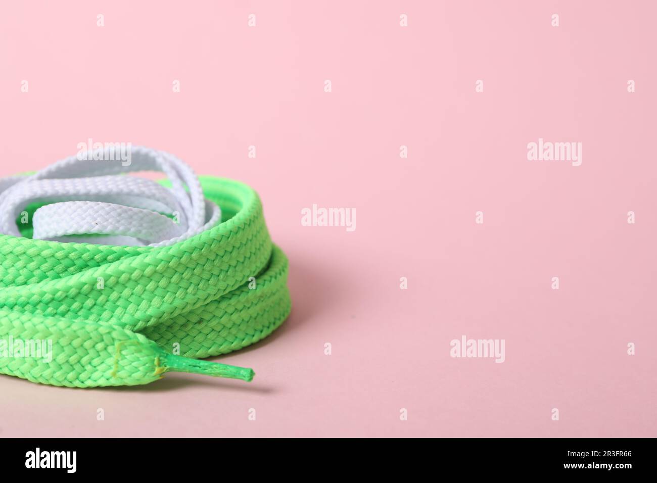 Mint Green/White Rope Laces