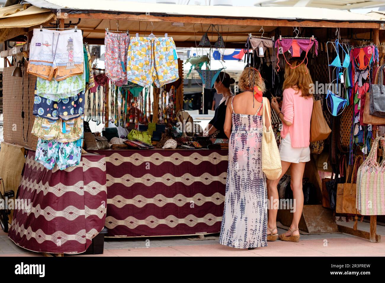 mercadillo, Sa Savina, Formentera, balearic islands, Spain. Stock Photo