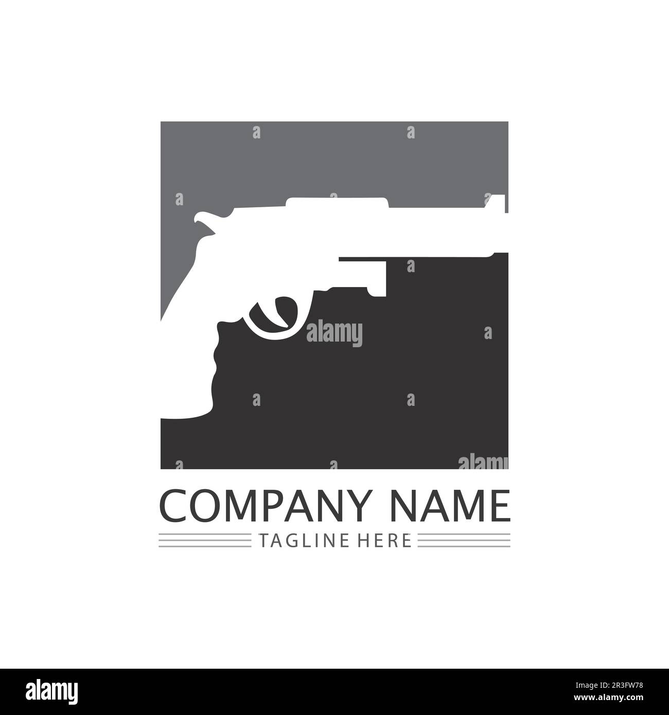Gun logo and Army soldier sniper shot vector Design Illustration