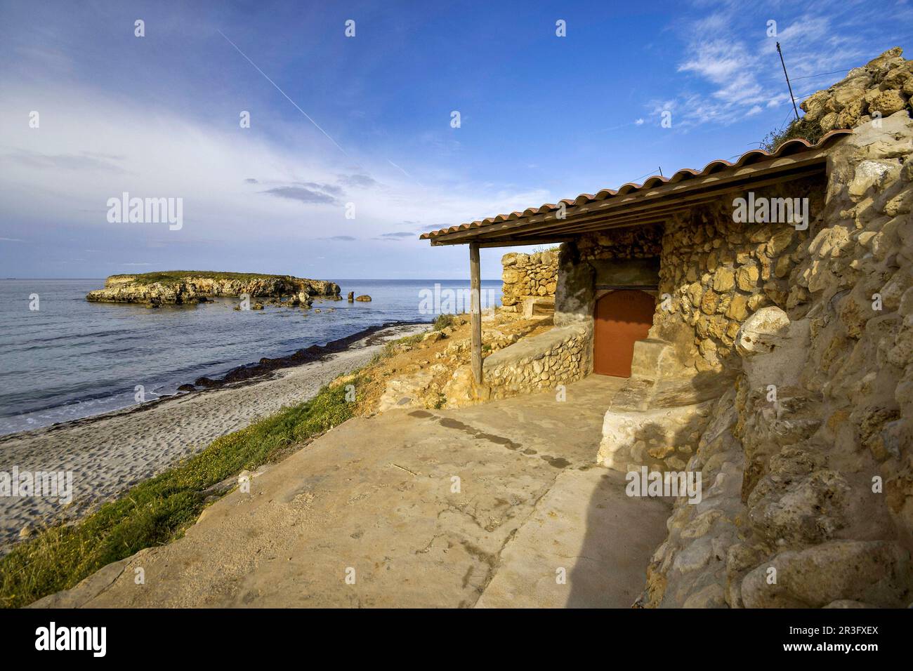 Playa de Sant Tomàs. Menorca. Islas Baleares.España. Stock Photo