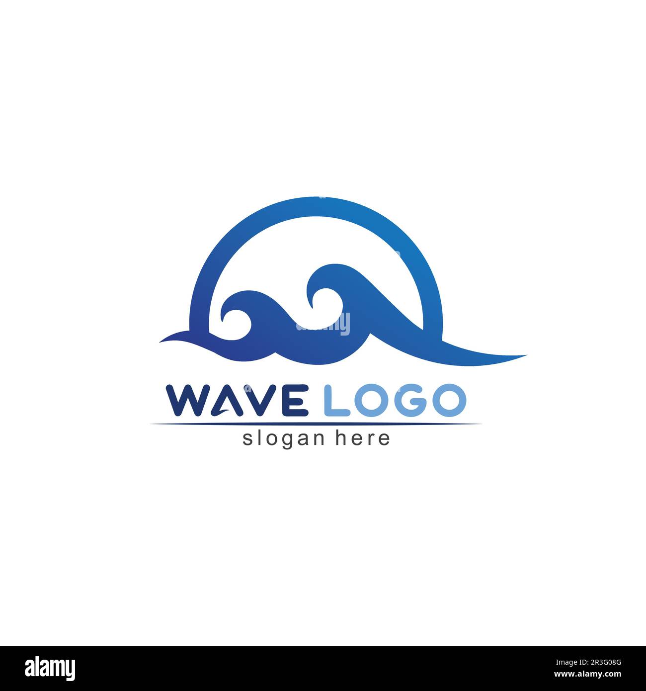 Water wave icon vector illustration design logo Stock Vector