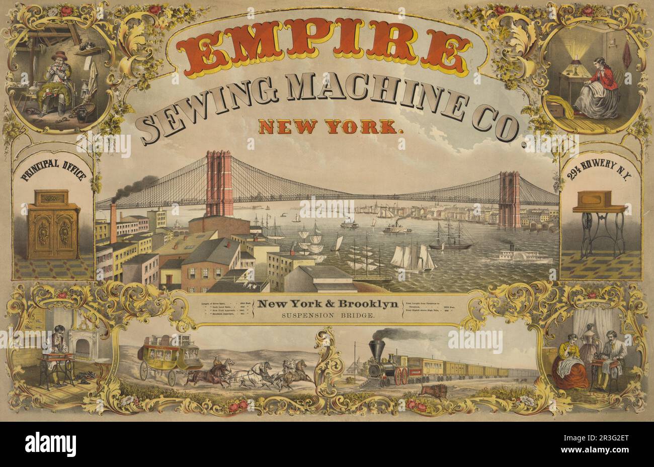 Vintage advertisement for Empire Sewing Machine Co., New York Stock Photo Alamy