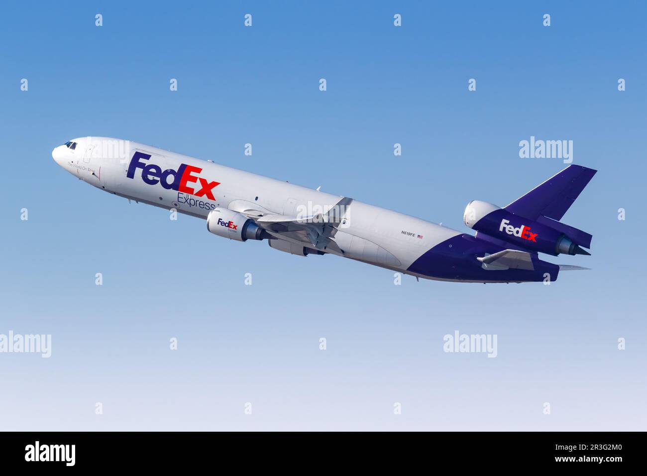 FedEx Express McDonnell Douglas MD-11F Aircraft Dubai Airport Stock Photo