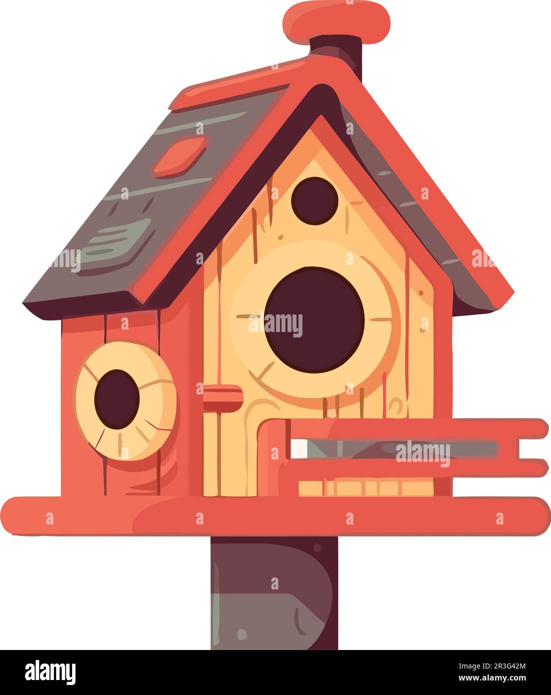 Cute birdhouse decoration on tree Stock Vector Image & Art - Alamy