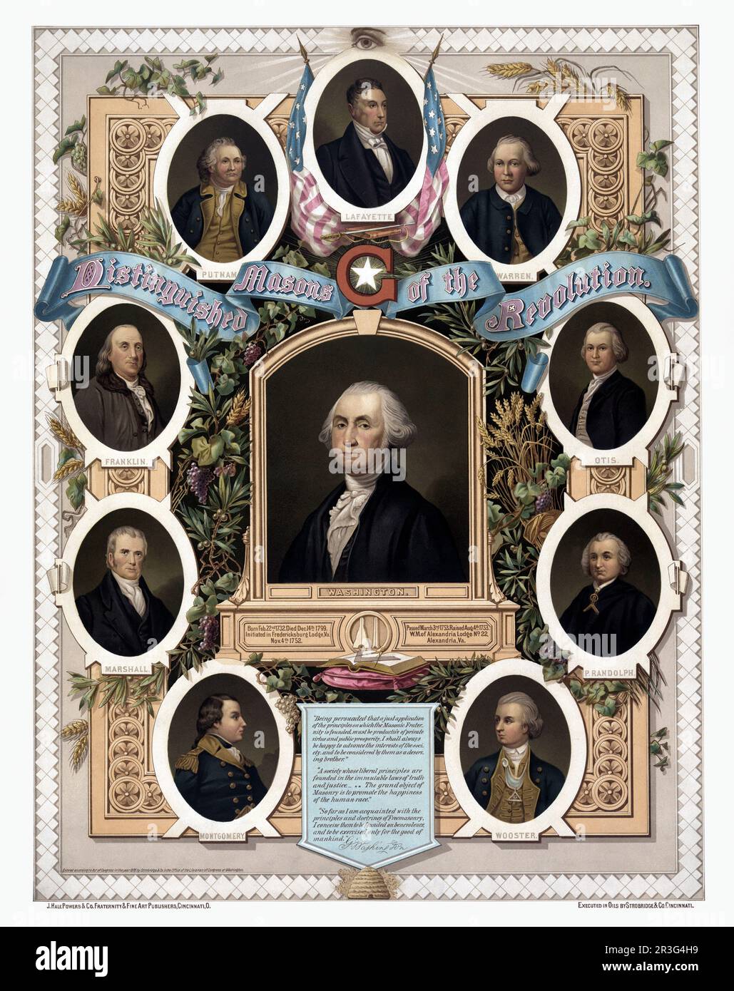 Distinguished masons of the revolution. Stock Photo