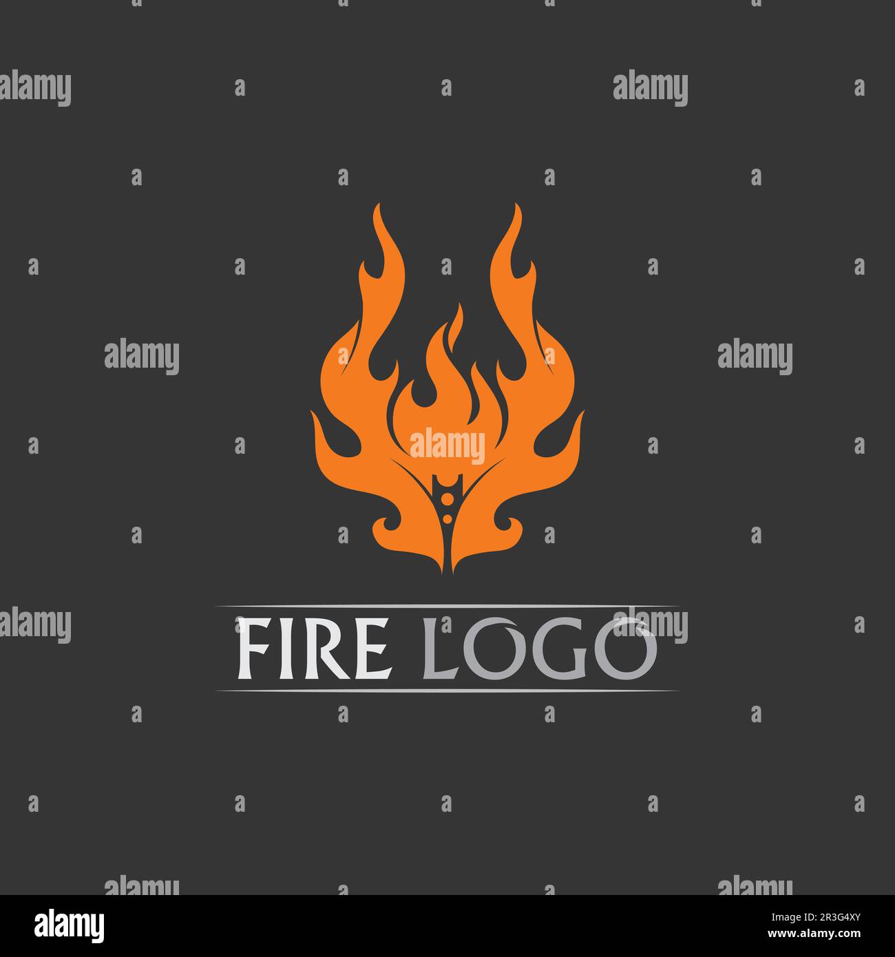 Fire flame vector illustration design template, fire logo, hot, orange Stock Vector
