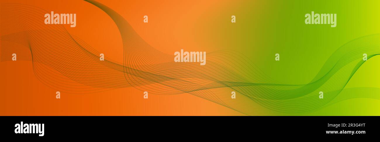 Panoramic abstract web background red orange gradient - Vector Stock Photo