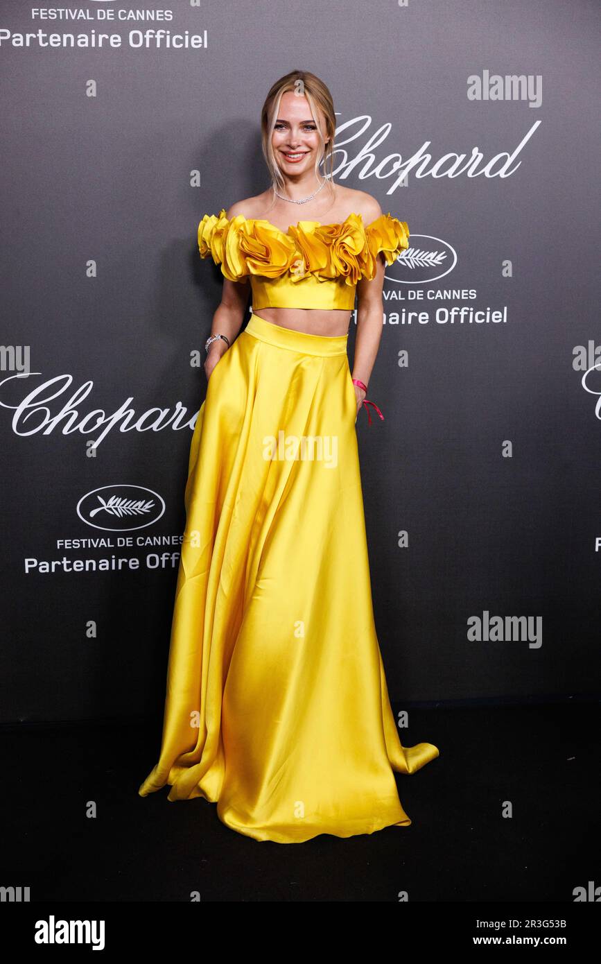 Cannes, France. 23rd May, 2023. Poppy Delevingne attending the Chopard Art  Dinner during the 76th annual Cannes film festival at La Mome Plage on May  23, 2023 in Cannes, France. Photo by