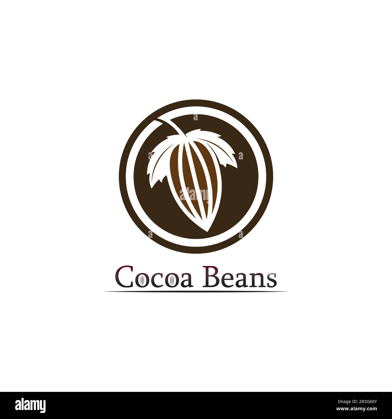 chocolate logo and cocoa icon and vector design nut and nut delicious Stock Vector