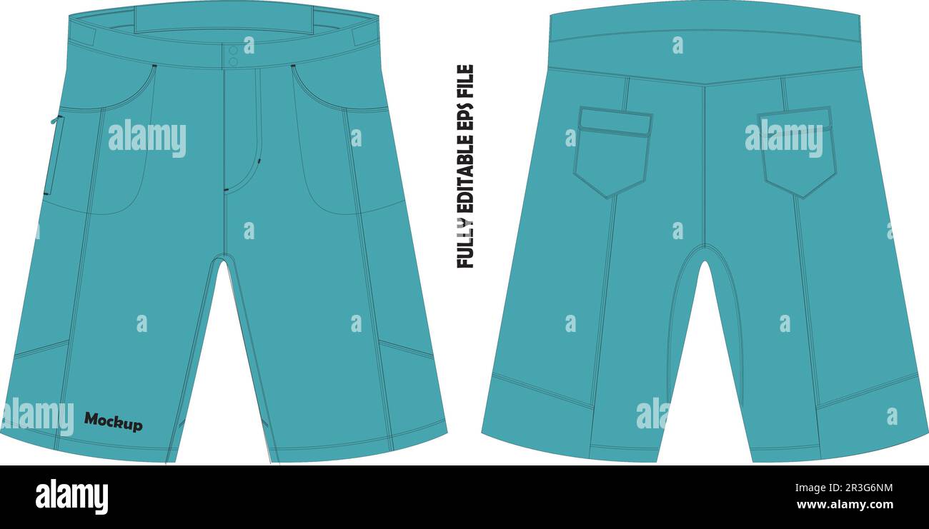 Mountain Bike Shorts Mock up Stock Vector Image & Art Alamy