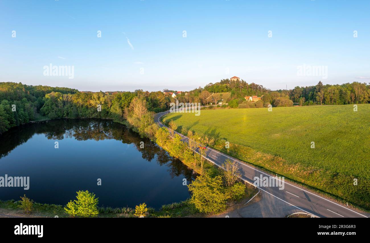Harzgerode View to Harzgerode in the Harz mountains with water tower Stock Photo ...