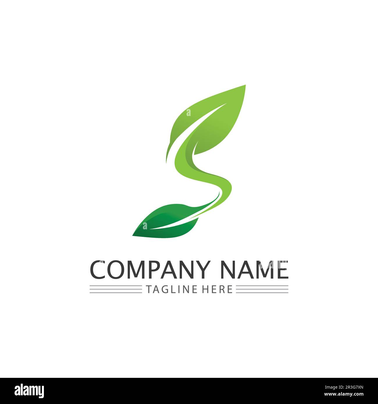 Logos of green Tree leaf ecology nature element vector Stock Vector