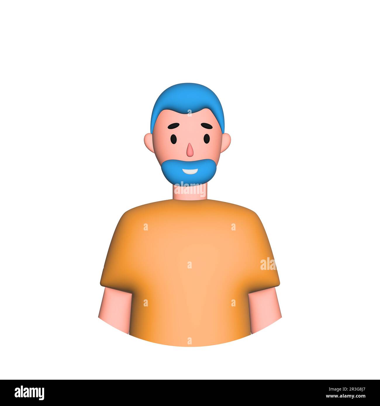 Man black hair beard avatar Cut Out Stock Images & Pictures - Alamy