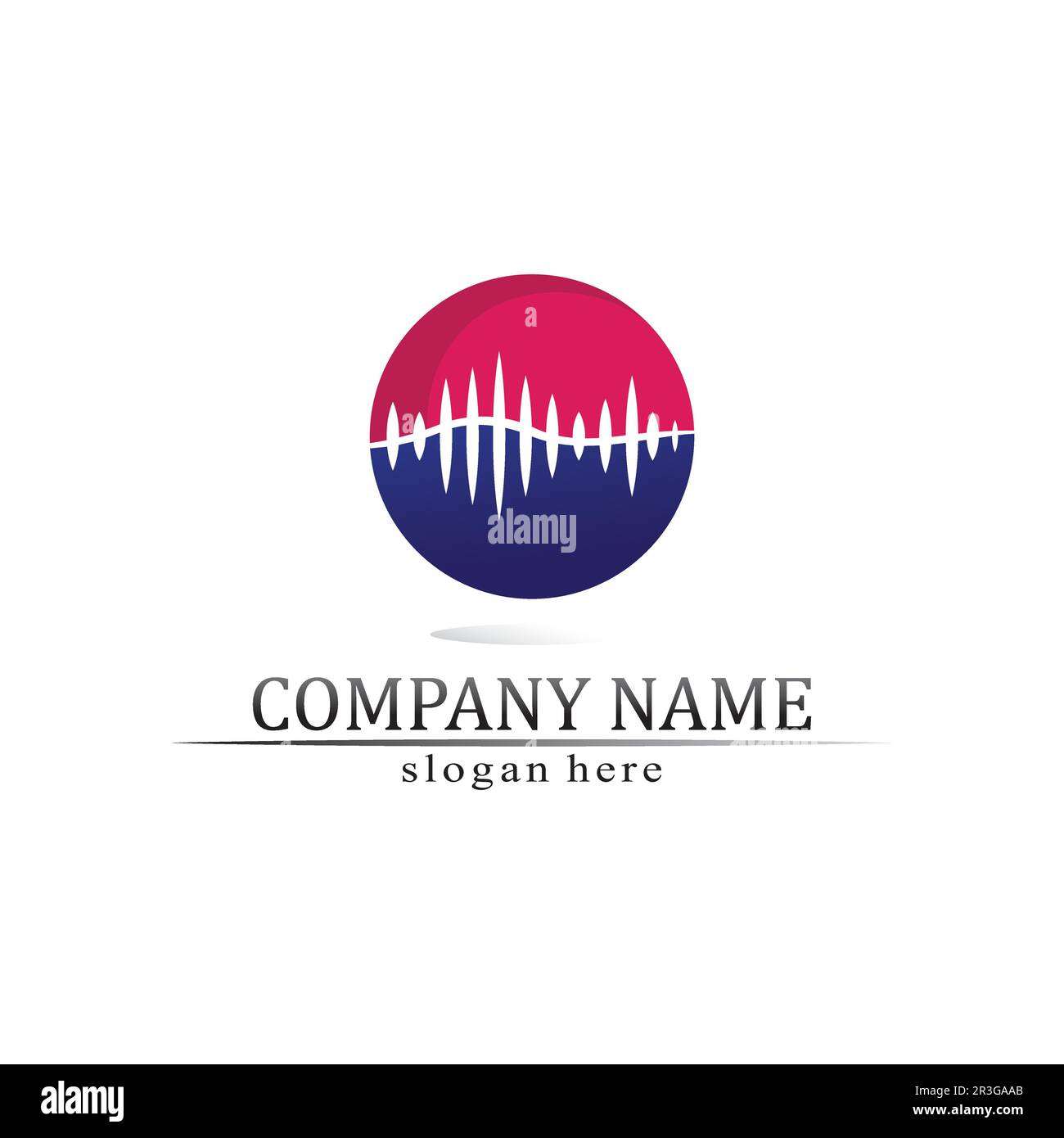 Sound waves vector illustration design template Stock Vector Image ...