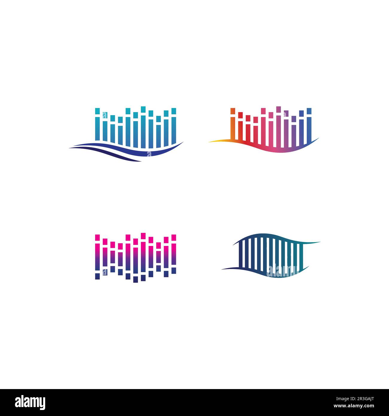 Sound waves vector illustration design template Stock Vector