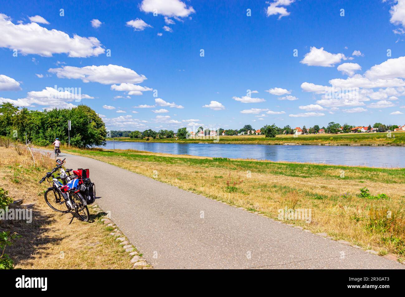 Elbe Cycle Route Stock Photo