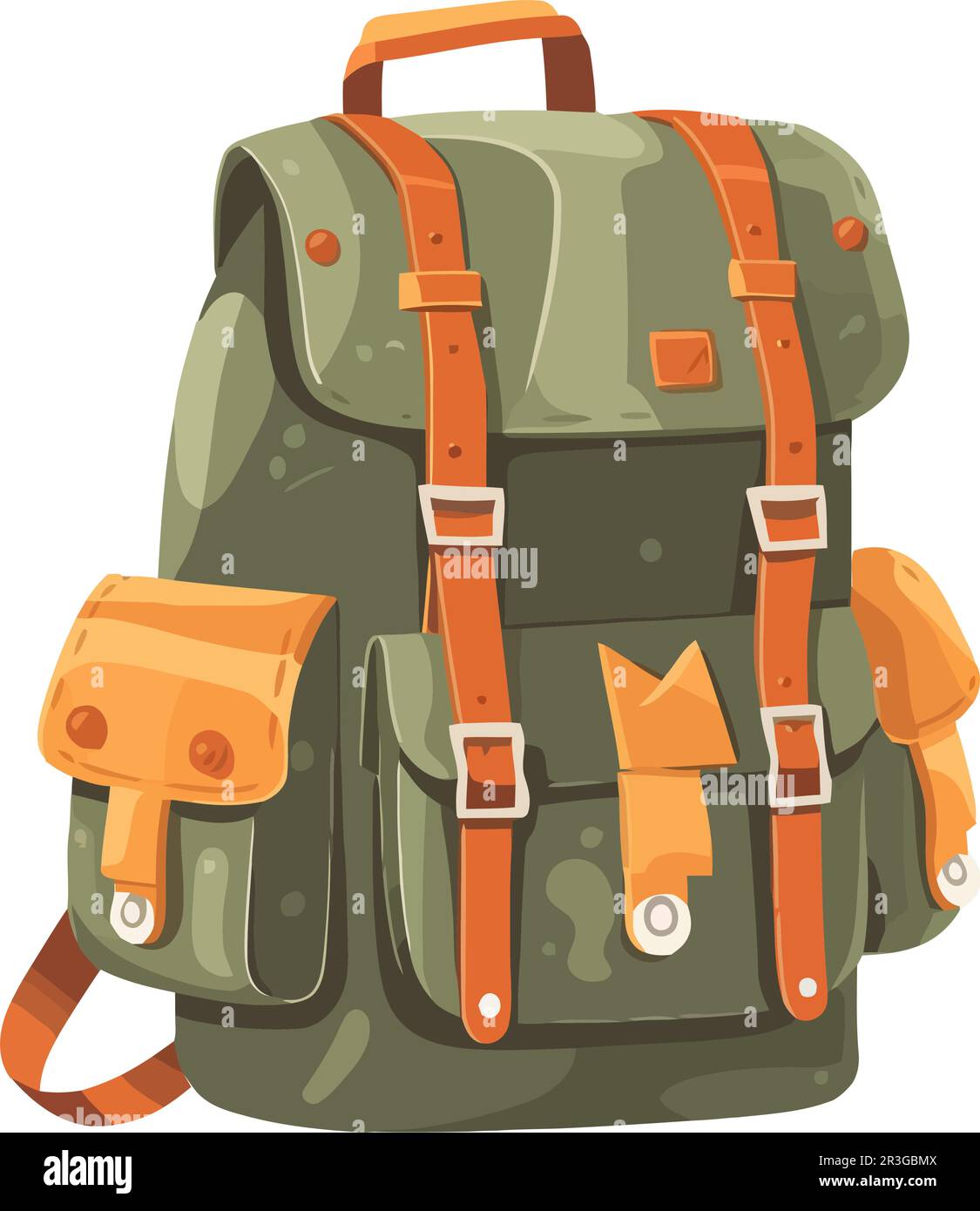 Hiking backpack symbolizes adventure exploration Stock Vector Image ...