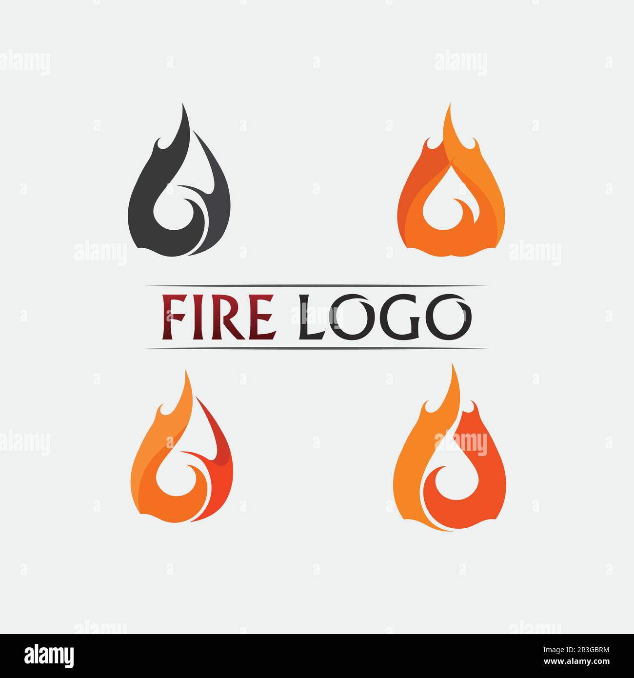 Fire flame vector illustration design template abstract logo fire and vector Stock Vector
