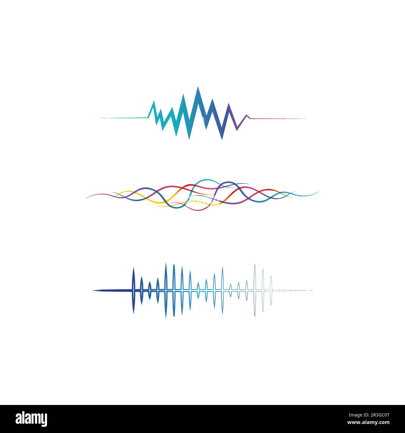 Sound waves vector illustration design template Stock Vector