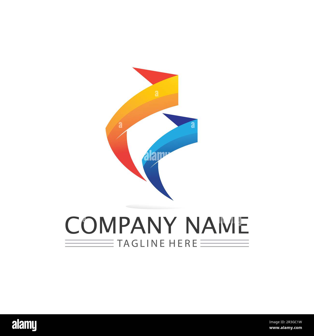 Arrow logo design vector for music, media, play, digital audio and ...