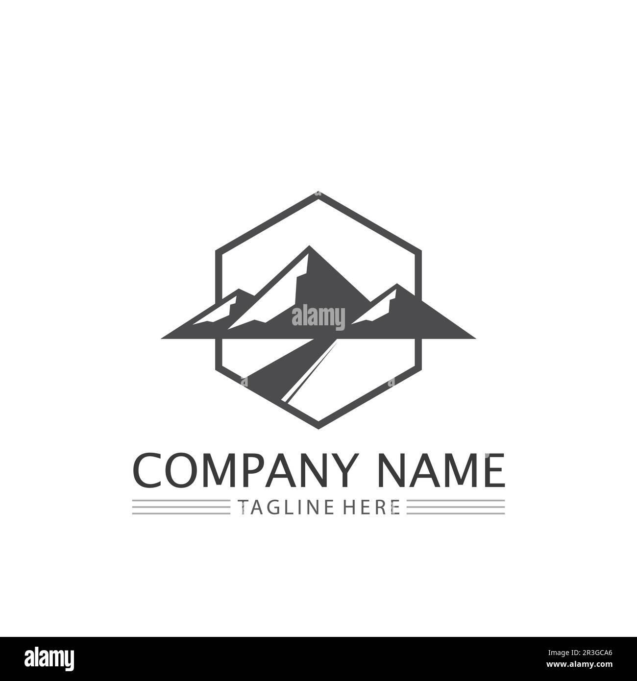 Mountain icon Logo and iceberg Template Vector illustration design Stock Vector