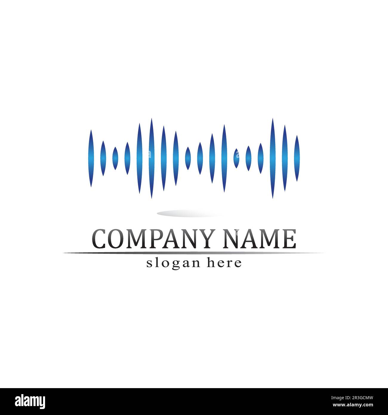 Sound waves vector illustration design template Stock Vector Image ...