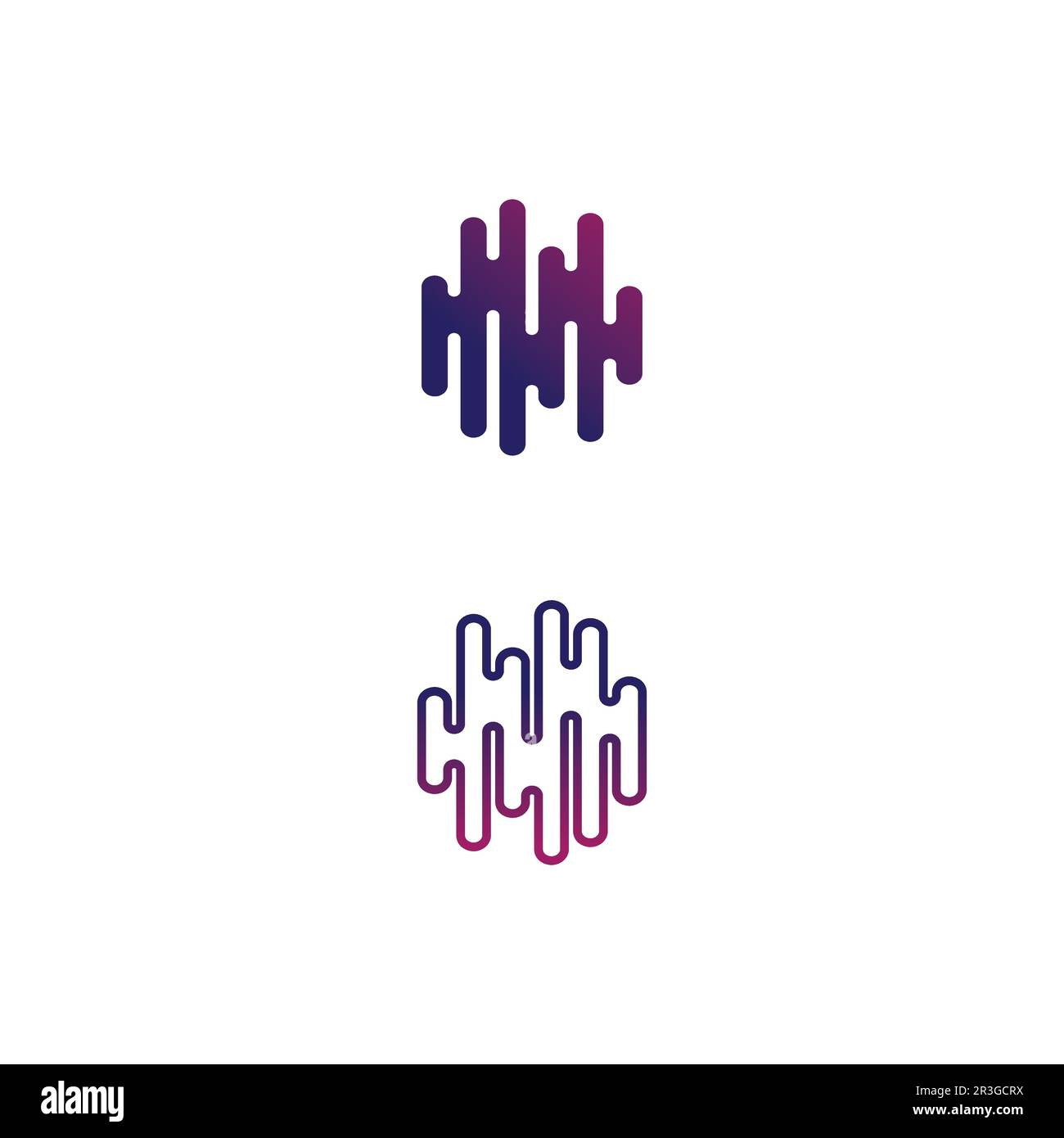 Sound waves vector illustration design template Stock Vector