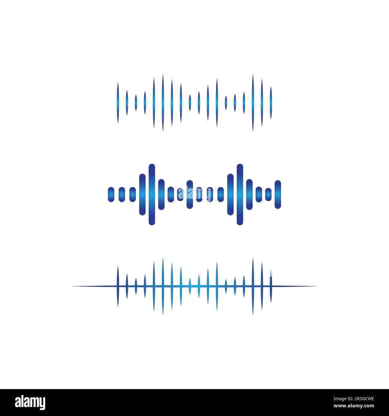 Sound waves vector illustration design template Stock Vector