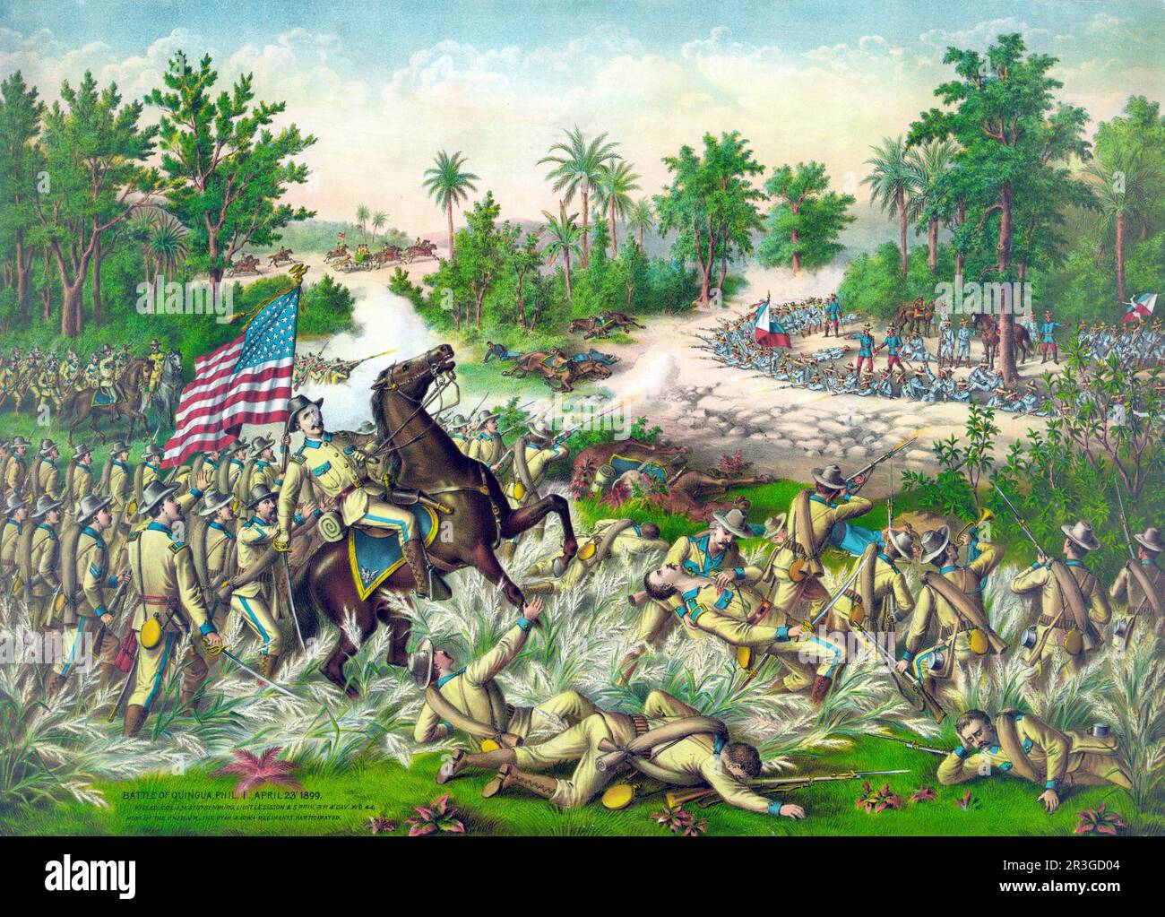 Battle of Quingua, April 23, 1899. Stock Photo