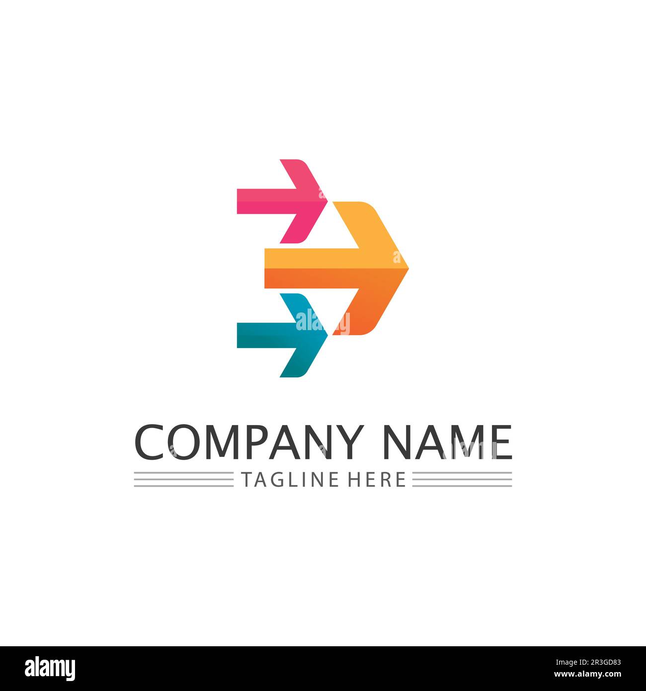Arrow vector illustration icon Logo Template design Stock Vector Image ...