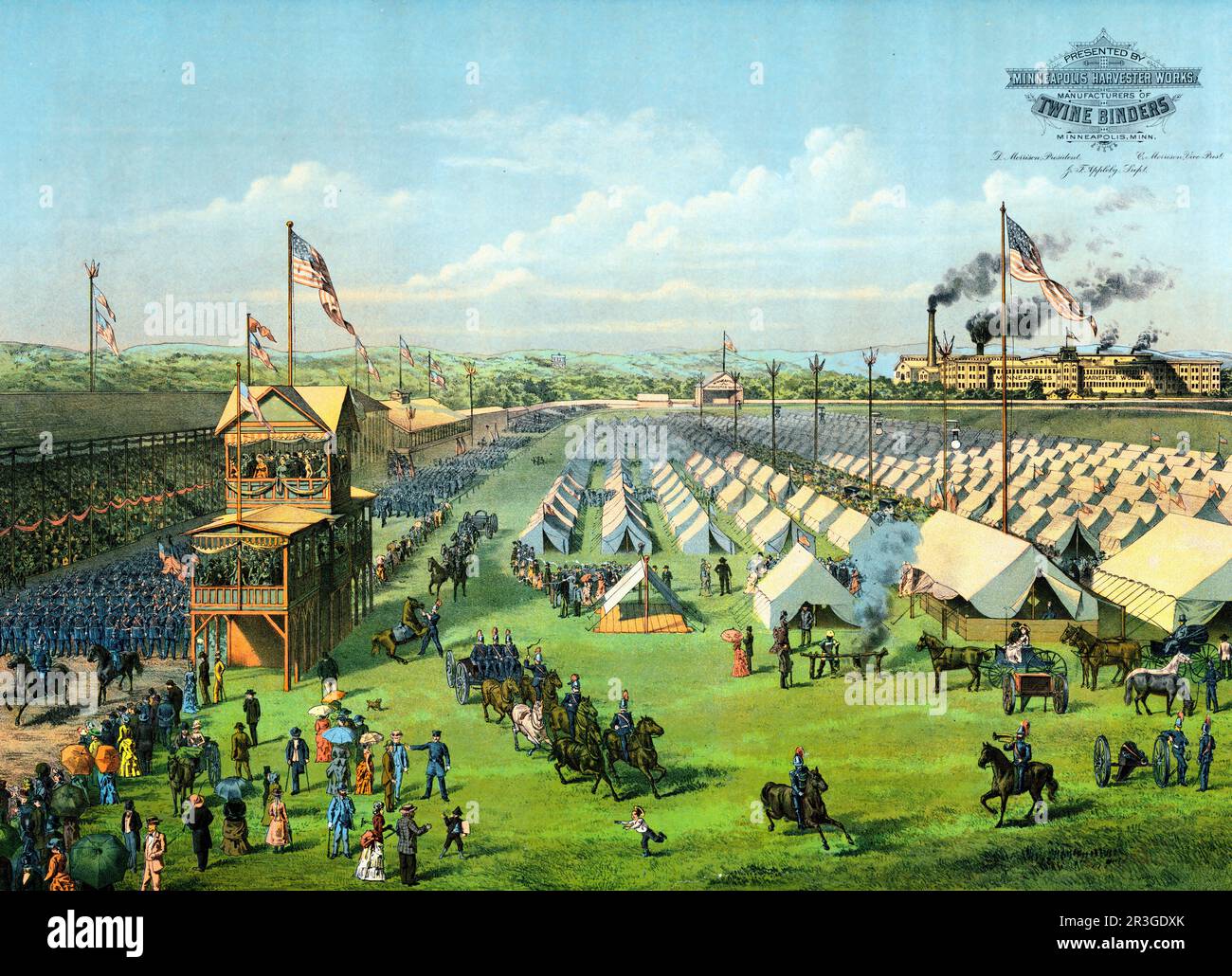 July, 1884 - National encampment of the Grand Army of the Republic, Minneapolis, Minnesota. Stock Photo