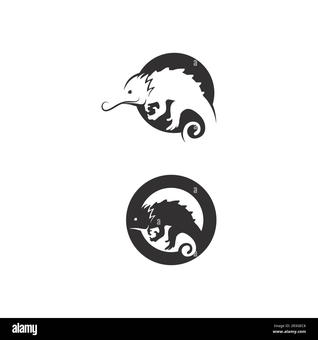 lizard and animal vector  salamander gecko crocodile and reptiles design logo illustration Stock Vector