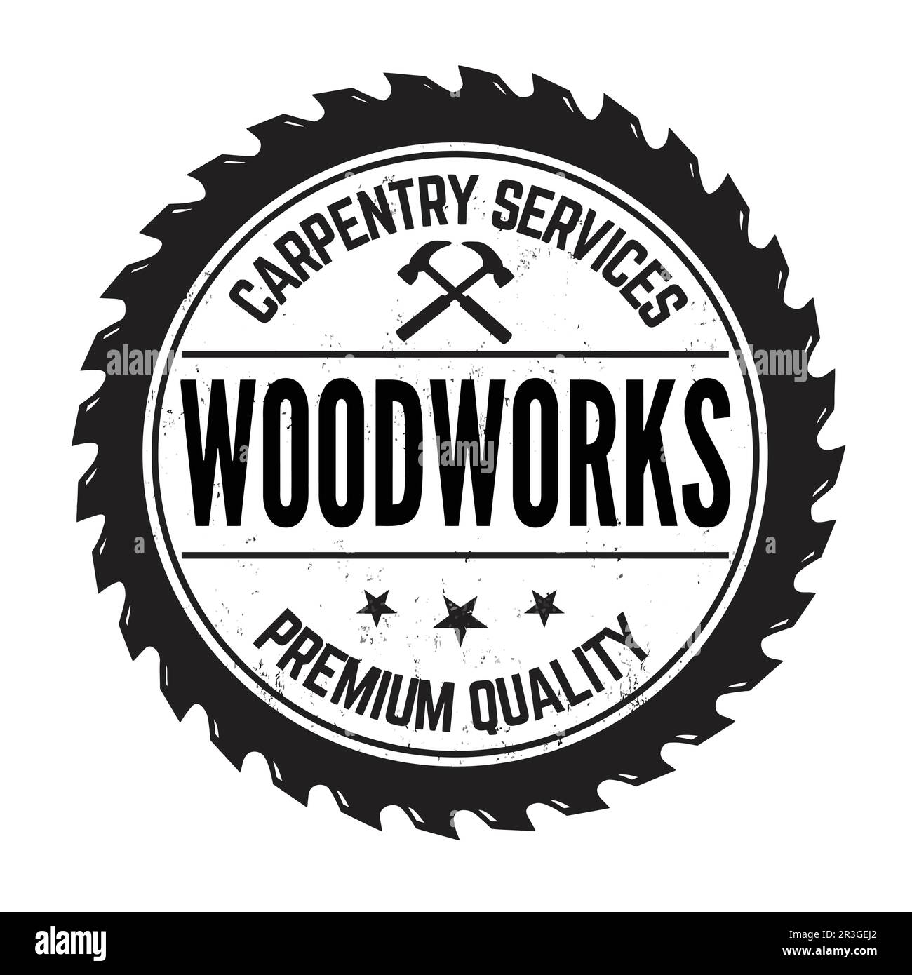 Woodworks grunge rubber stamp on white background, vector illustration