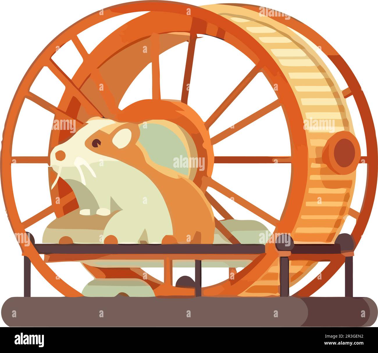 cute hamster in a wheel Stock Vector Image & Art Alamy