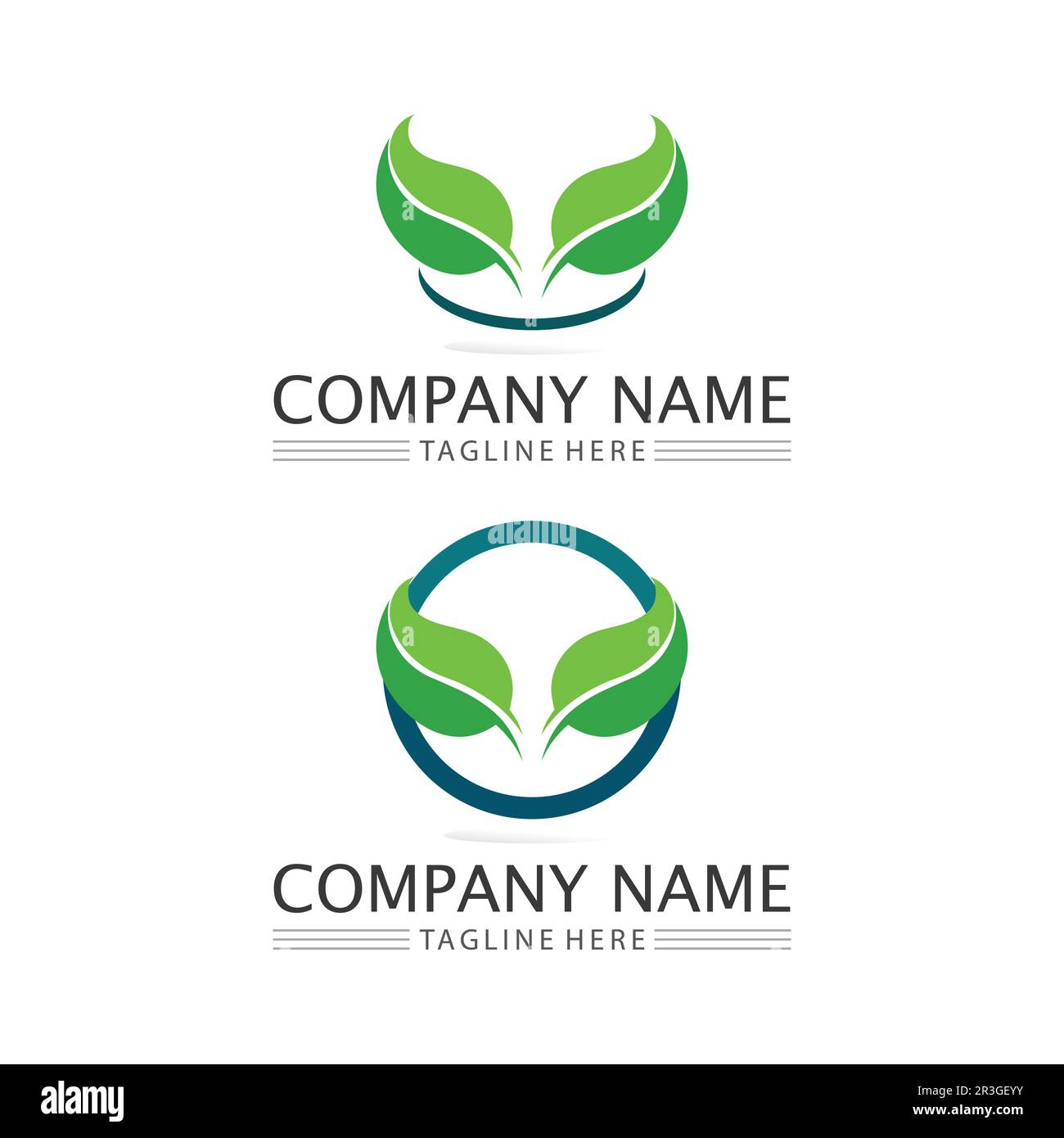 LEAF AND NATURE TREE LOGO FOR BUSINESS VECTOR GREEN PLANT ECOLOGY ...