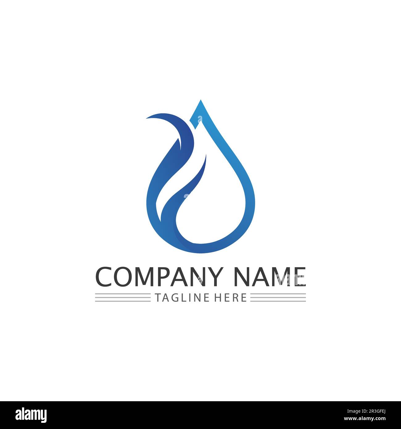 Water drop and wave icon Logo Template vector illustration design Stock Vector