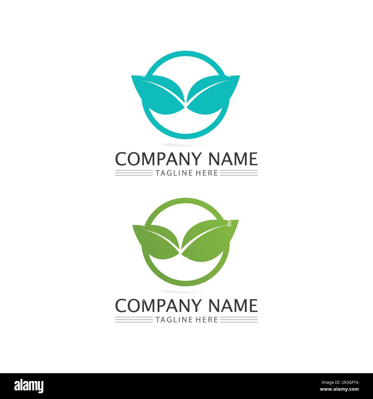 LEAF AND NATURE TREE LOGO FOR BUSINESS VECTOR GREEN PLANT ECOLOGY ...