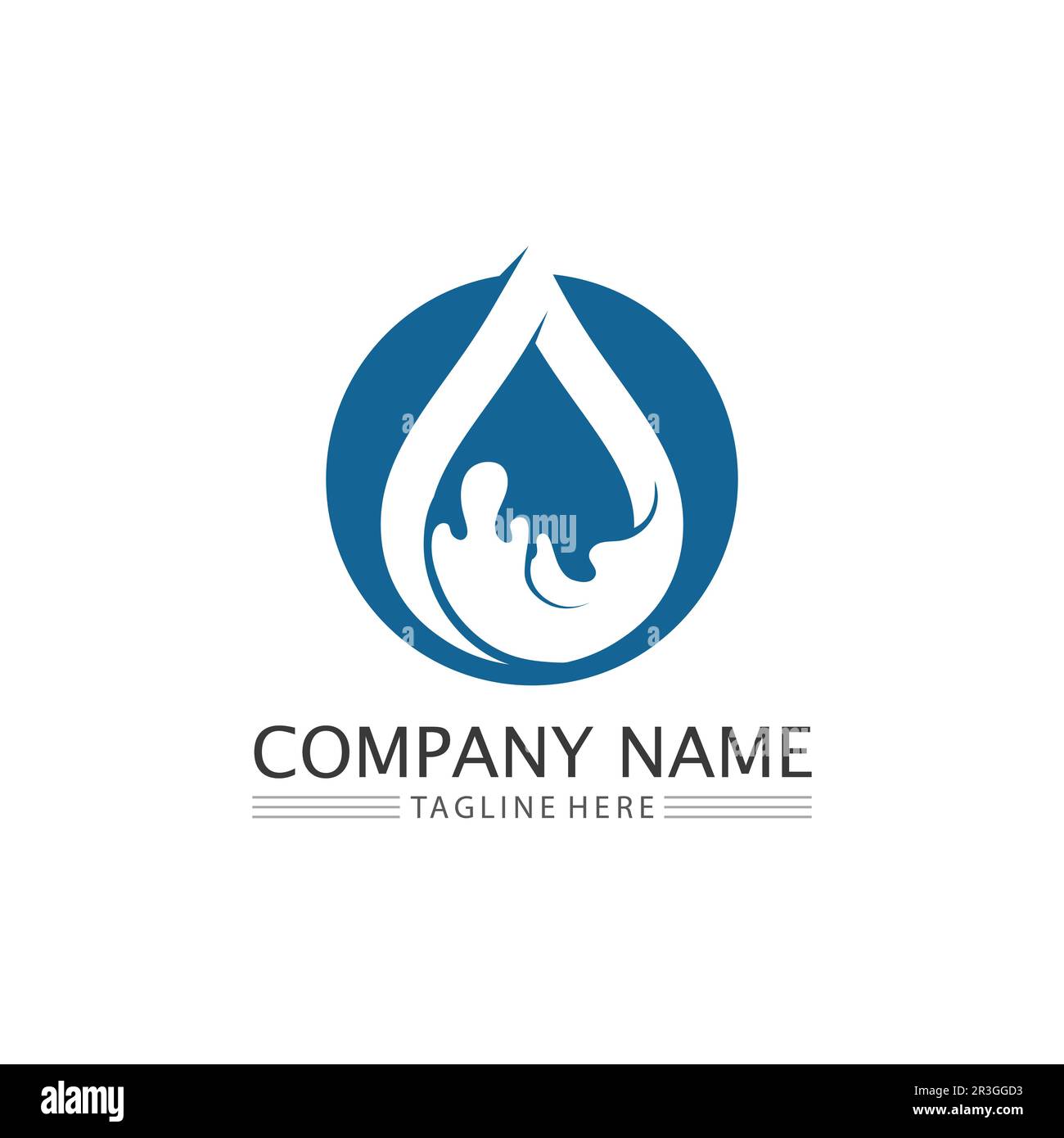 Water drop and wave icon Logo Template vector illustration design Stock Vector