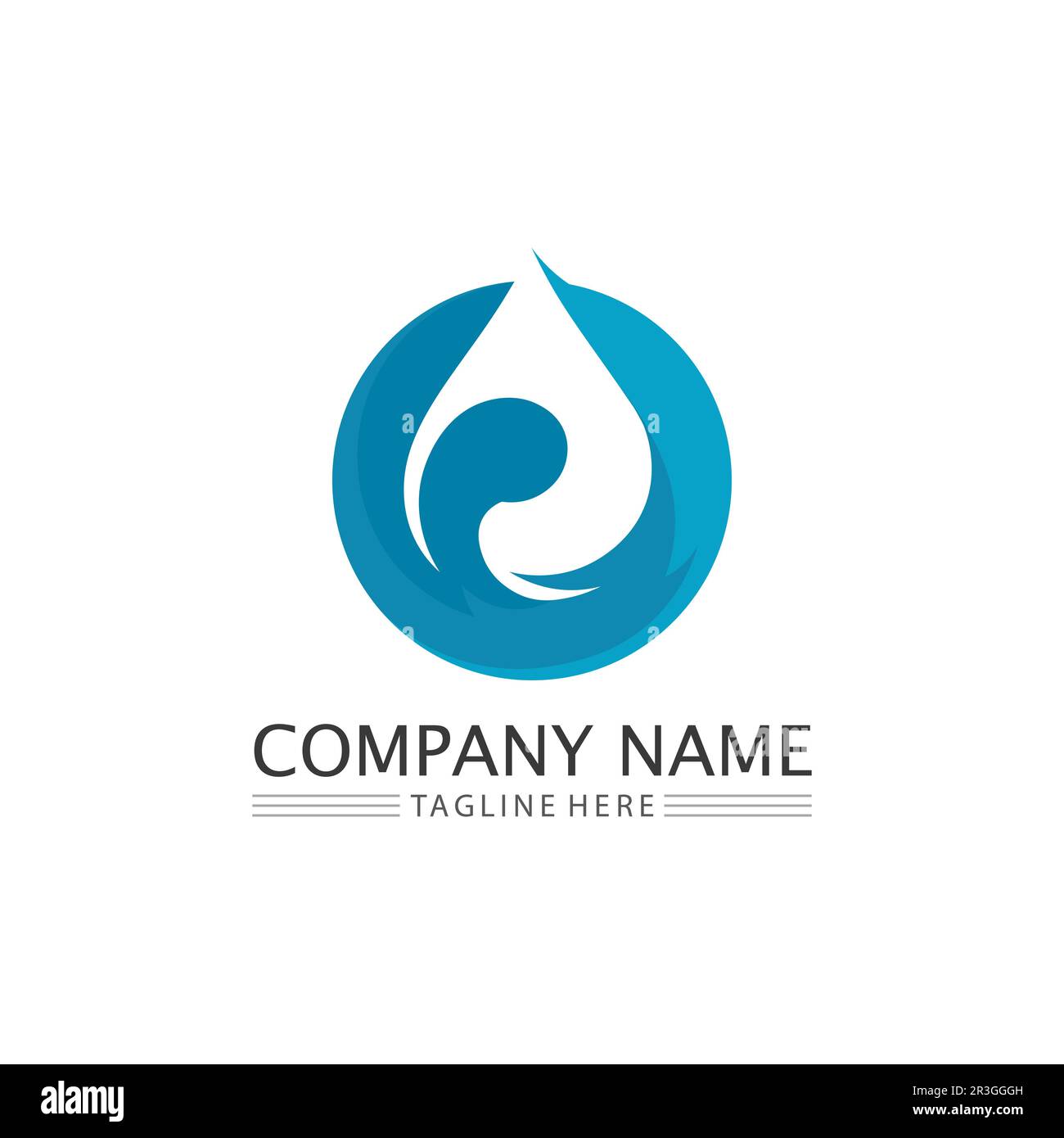 Water drop and wave icon Logo Template vector illustration design Stock ...