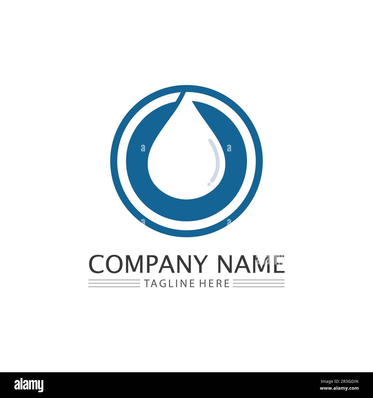 Water drop and wave icon Logo Template vector illustration design Stock Vector
