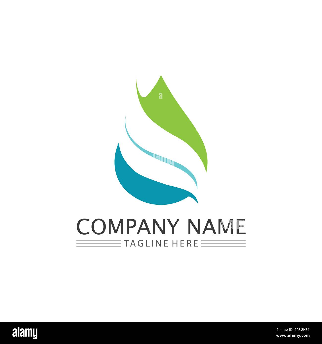 Water drop and wave icon Logo Template vector illustration design Stock Vector