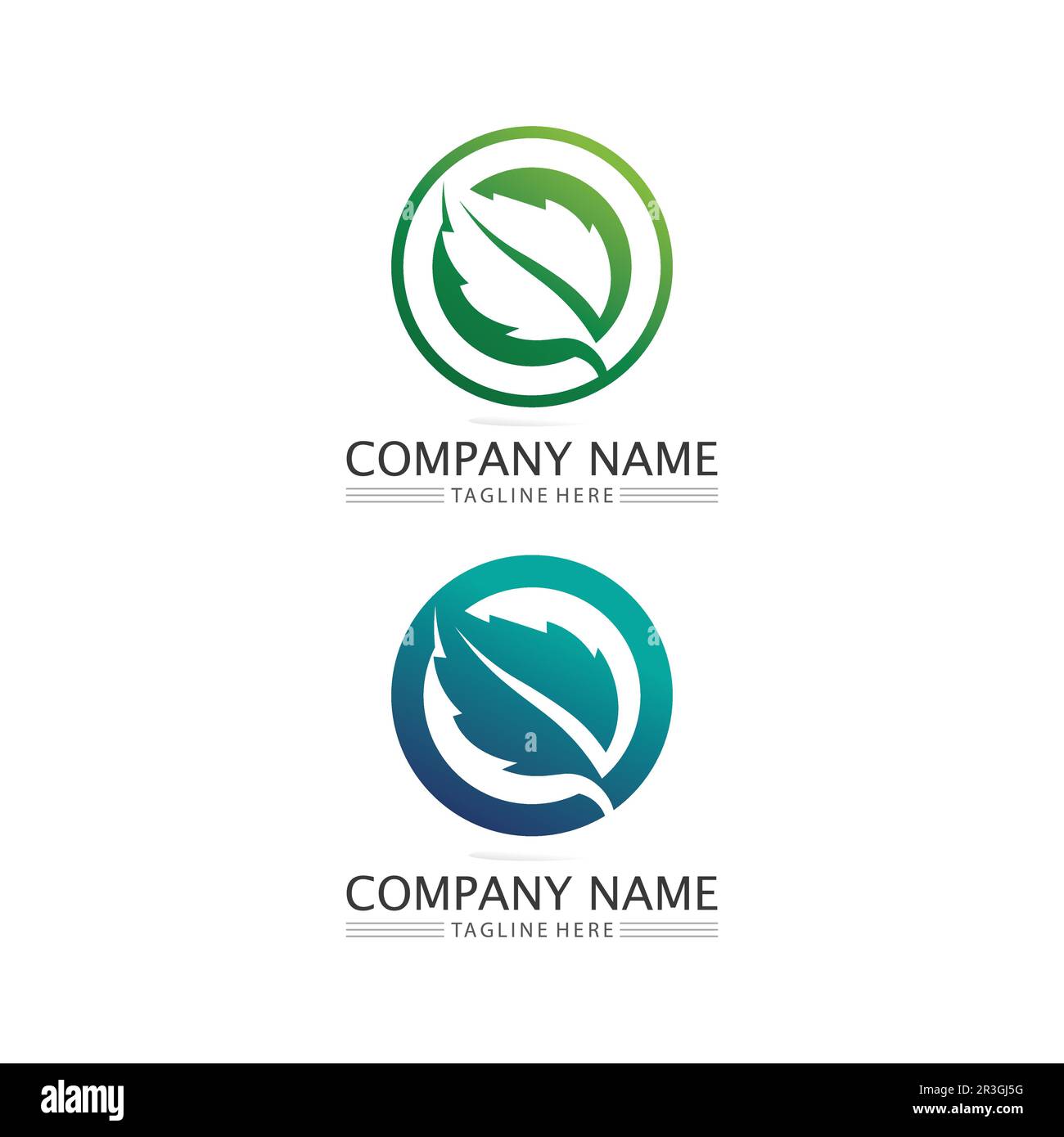 Logos of green Tree leaf ecology nature element vector Stock Vector ...